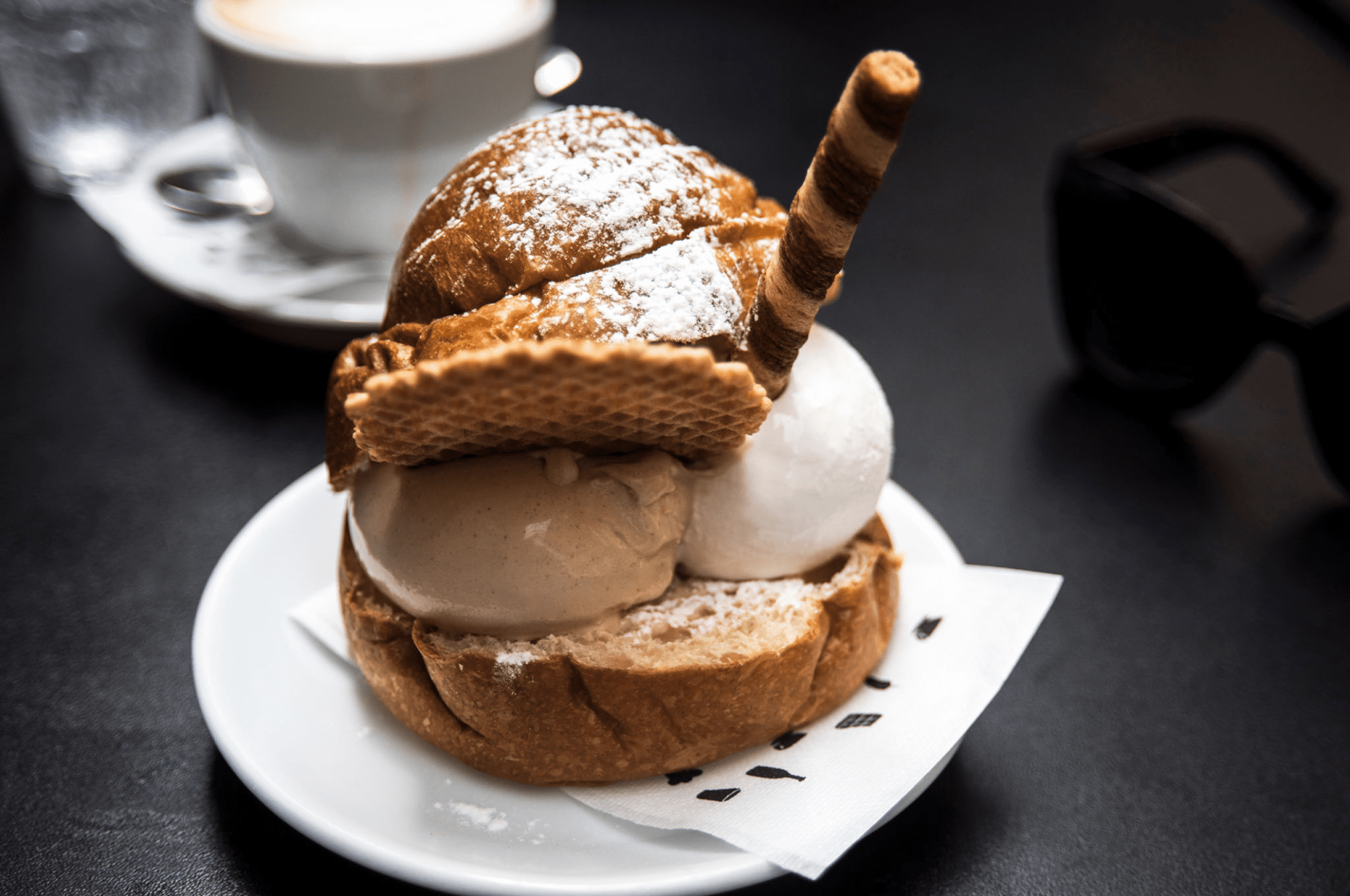 Tasty treat on a white plate